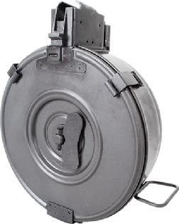 AK-47 75 Round Rear Loading Drum Magazine, Un-issued Surplus - Made in Romania AK-47 75 Round Rear Loading Drum Magazine, Un-issued Surplus - Made in Romania
