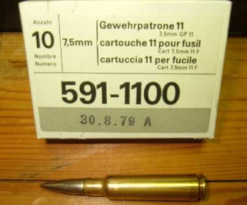 Swiss 7.5x55 174gr FMJ Ammo - 60rd Battle Pack Swiss 7.5x55 174gr FMJ Ammo - 60rd Battle Pack