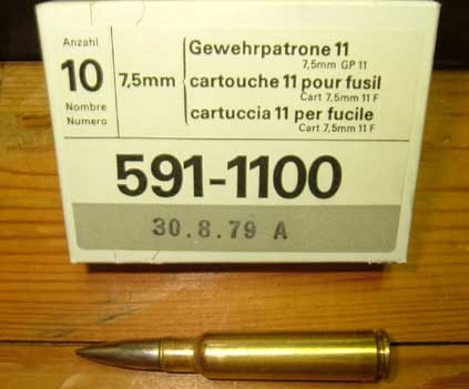 Swiss 7.5x55 174gr FMJ Ammo - 60rd Battle Pack Swiss 7.5x55 174gr FMJ Ammo - 60rd Battle Pack