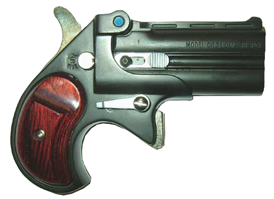 Cobra Derringer Big Bore .38 Special Over/Under Black/Rosewood CB38BR Cobra Derringer Big Bore .38 Special Over/Under Black/Rosewood CB38BR