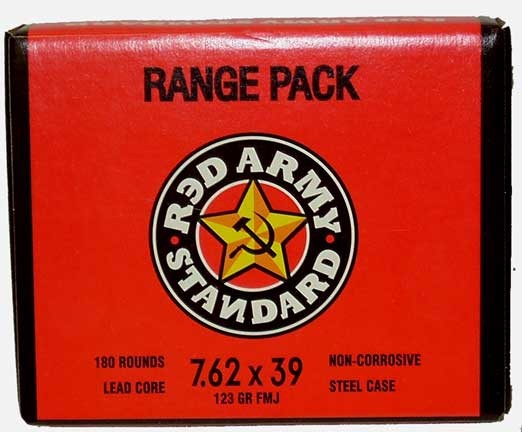 Red Army Standard 7.62x39 123gr FMJ Ammo - 180rd Range Pack Red Army Standard 7.62x39 123gr FMJ Ammo - 180rd Range Pack