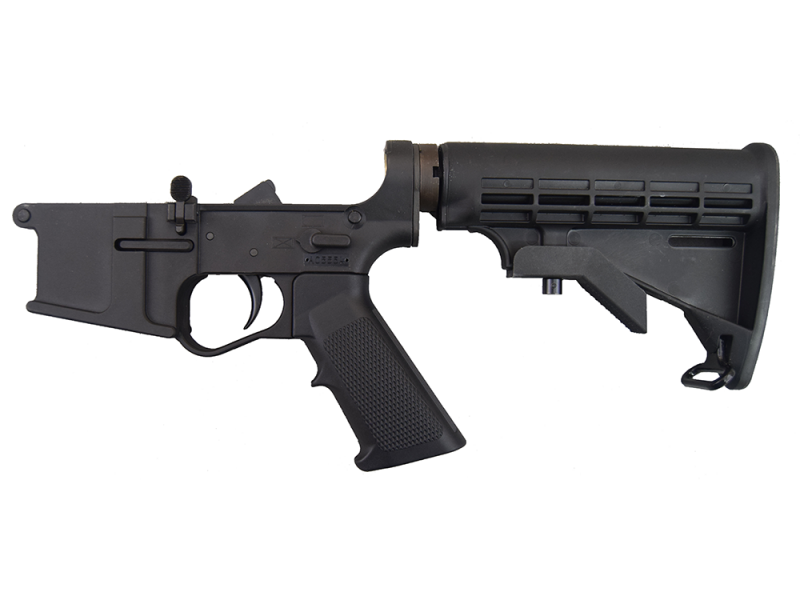 E3 Arms Omega-15 AR-15 Black Polymer Complete Lower Receiver